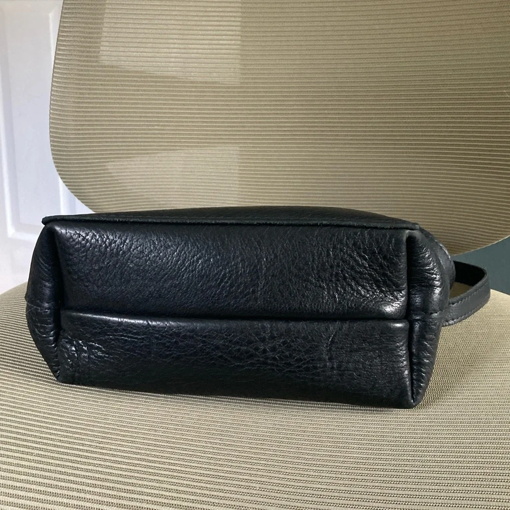 Portland Leather Mini Crossbody Tote Pebbled Black - Picture 6 of 12